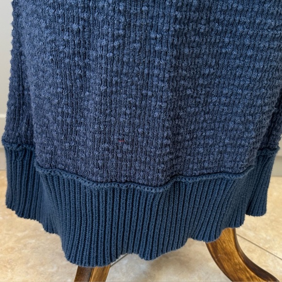 Free People Womens Deep Dive Blue Cardigan Duster Ribbed Textured OB814949 - Picture 7 of 11